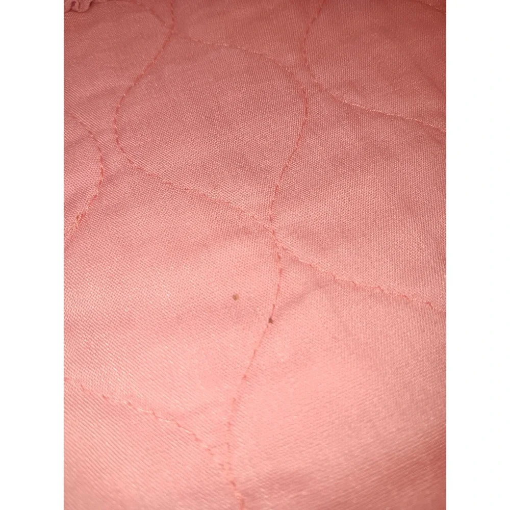 Cottage Grandmacore Quilted Light Pink Mauve Placemats (4) Ruffle Edge Tea READ